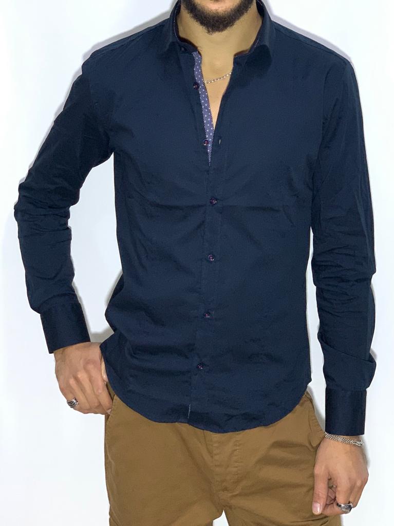 CAMICIA blu slim