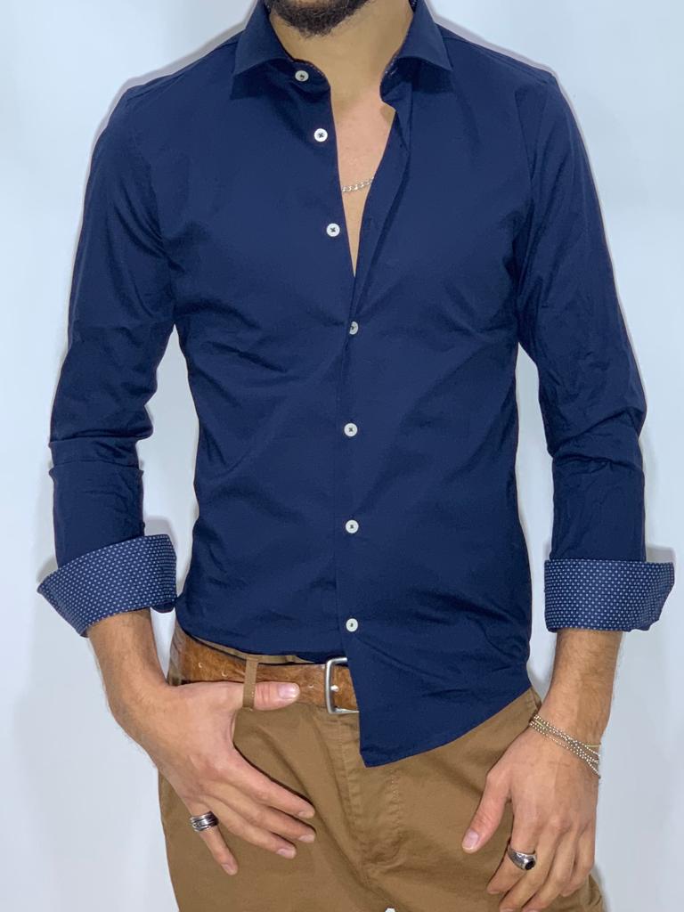 foto CAMICIA Slim fit blu NOTTE