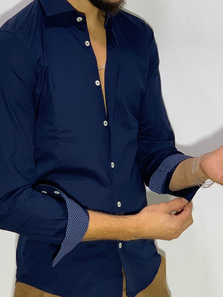 foto CAMICIA Slim fit blu NOTTE