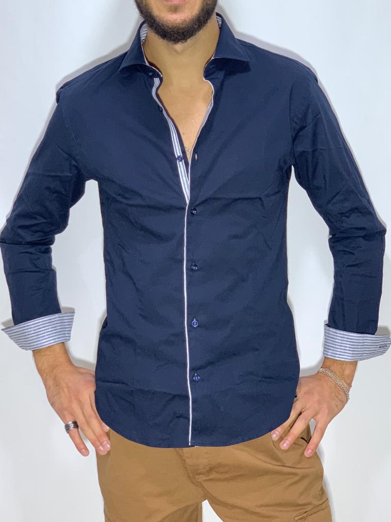 foto CAMICIA Slim BLU NOTTE